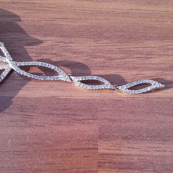 Eliot Danori, Pave Leaf Cubic Zirconia Necklace - Picture 7 of 9
